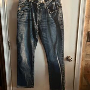 Mens ariat thick white stitching m4 size 36x 32 excellent condition